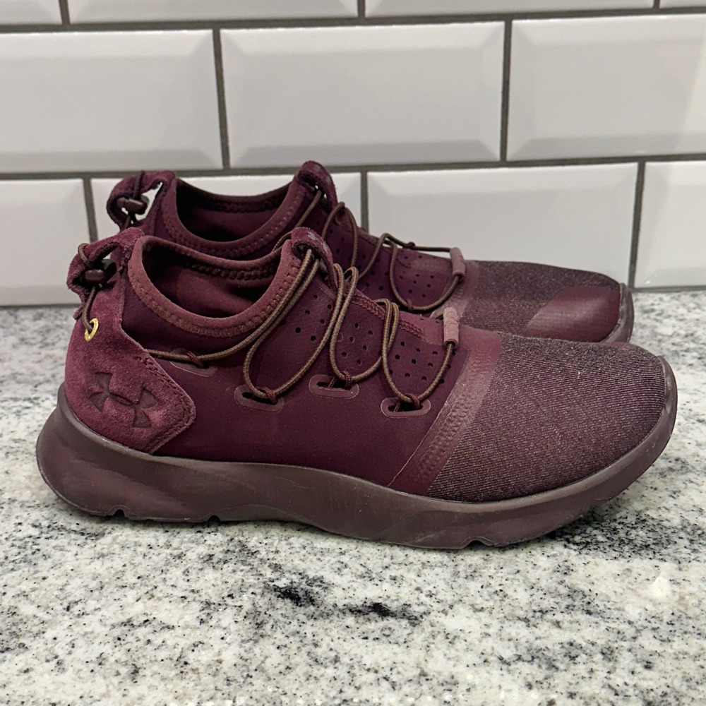 Under Armour Womens Burgundy Running Shoes Sneakers Size 7.5 Athletic